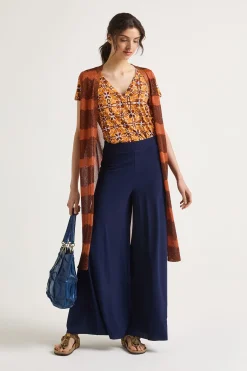 Discount Maliparmi PANTALÓN SOFT JERSEY Azul noche