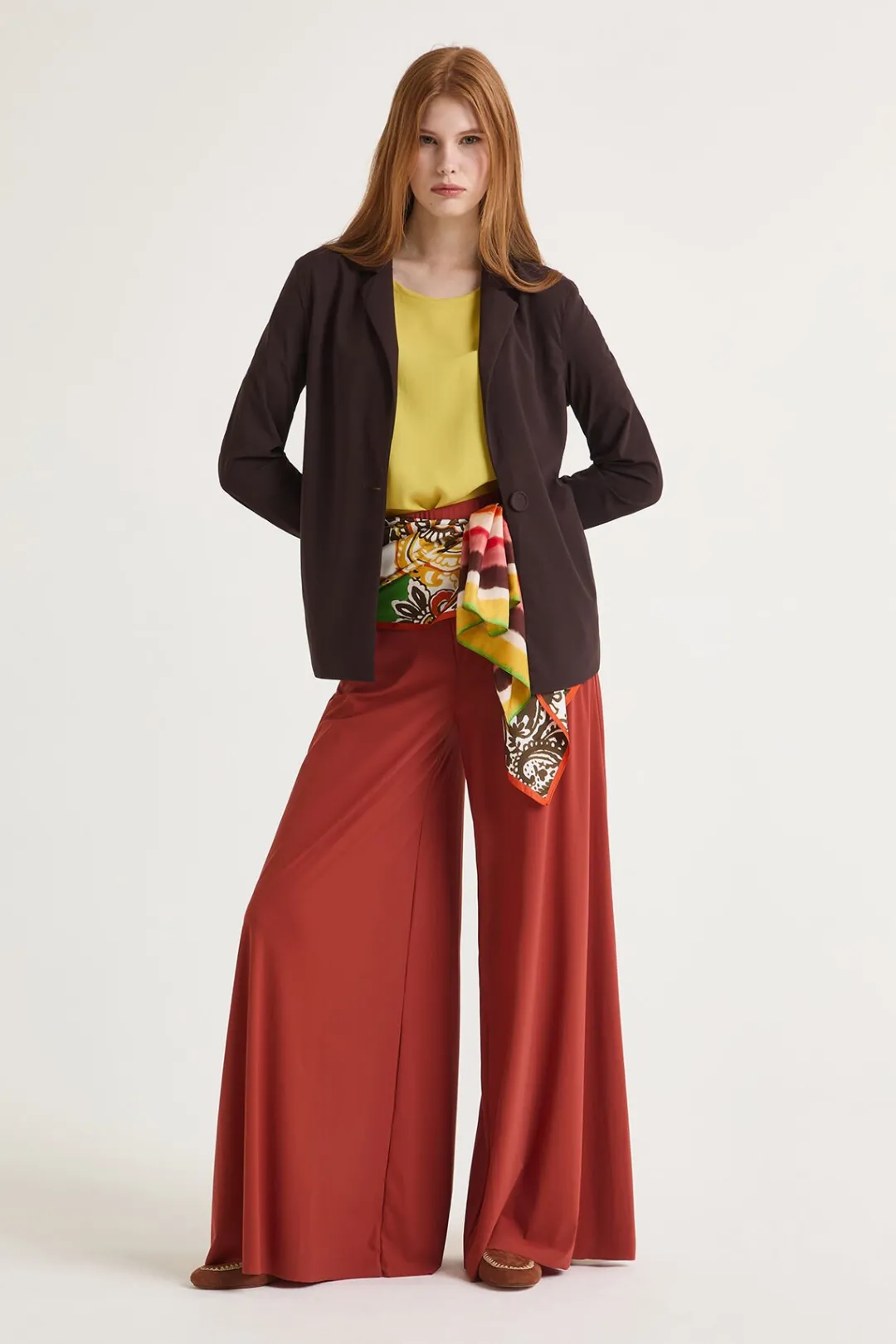 Outlet Maliparmi PANTALÓN SOFT JERSEY Cuero