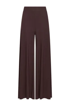 Clearance Maliparmi PANTALÓN SOFT JERSEY Marrón oscuro