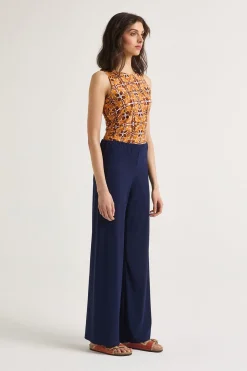 Discount Maliparmi PANTALÓN SOFT JERSEY Azul noche