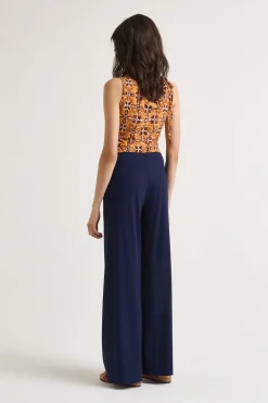 Discount Maliparmi PANTALÓN SOFT JERSEY Azul noche