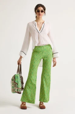 Hot Maliparmi PANTALÓN SUMMER CORAL Verde