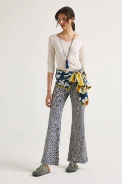 Clearance Maliparmi PANTALÓN SUMMER CORAL Azul