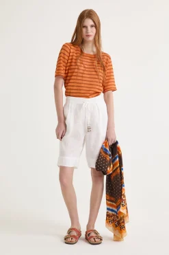 Discount Maliparmi PANTALÓN SUMMER LINEN Blanco