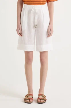 Discount Maliparmi PANTALÓN SUMMER LINEN Blanco