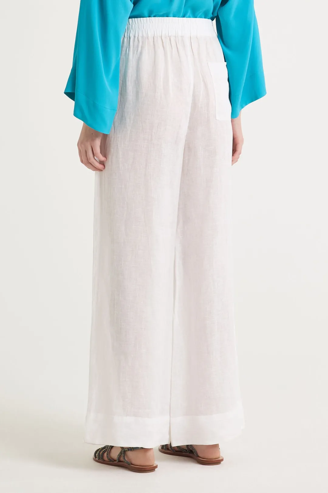 Fashion Maliparmi PANTALÓN SUMMER LINEN Blanco