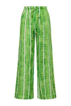 Discount Maliparmi PANTALÓN WASHED STRIPES Verde