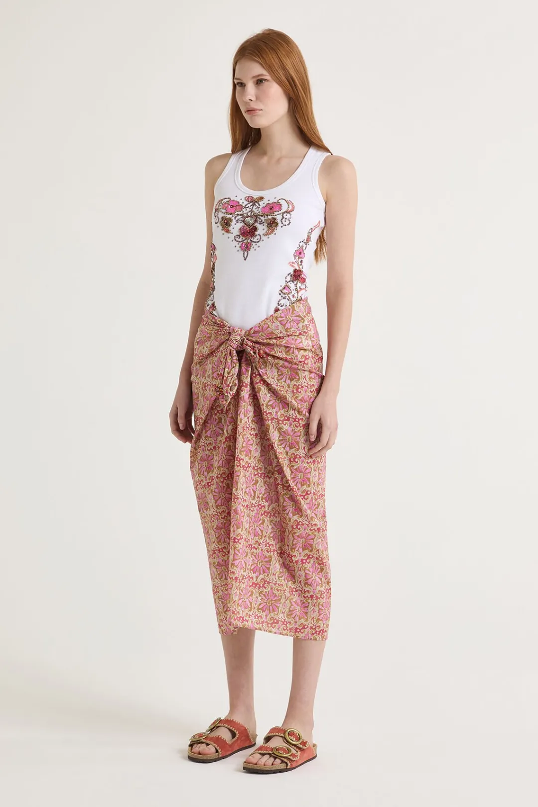Online Maliparmi PAREO 76X204 COLLECTION PRINT Rosa