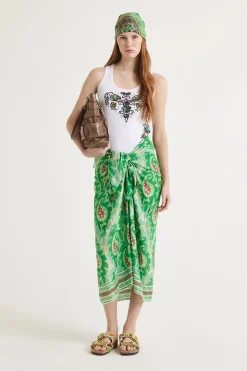 Online Maliparmi PAREO 76X204 COLLECTION PRINT Verde