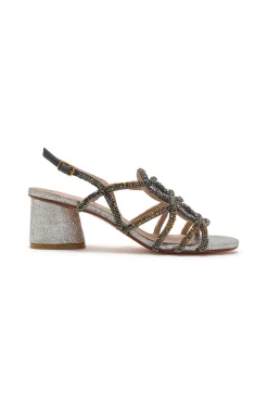 Fashion Maliparmi SANDALIAS CUT SHADED EMBROIDERY Plateado