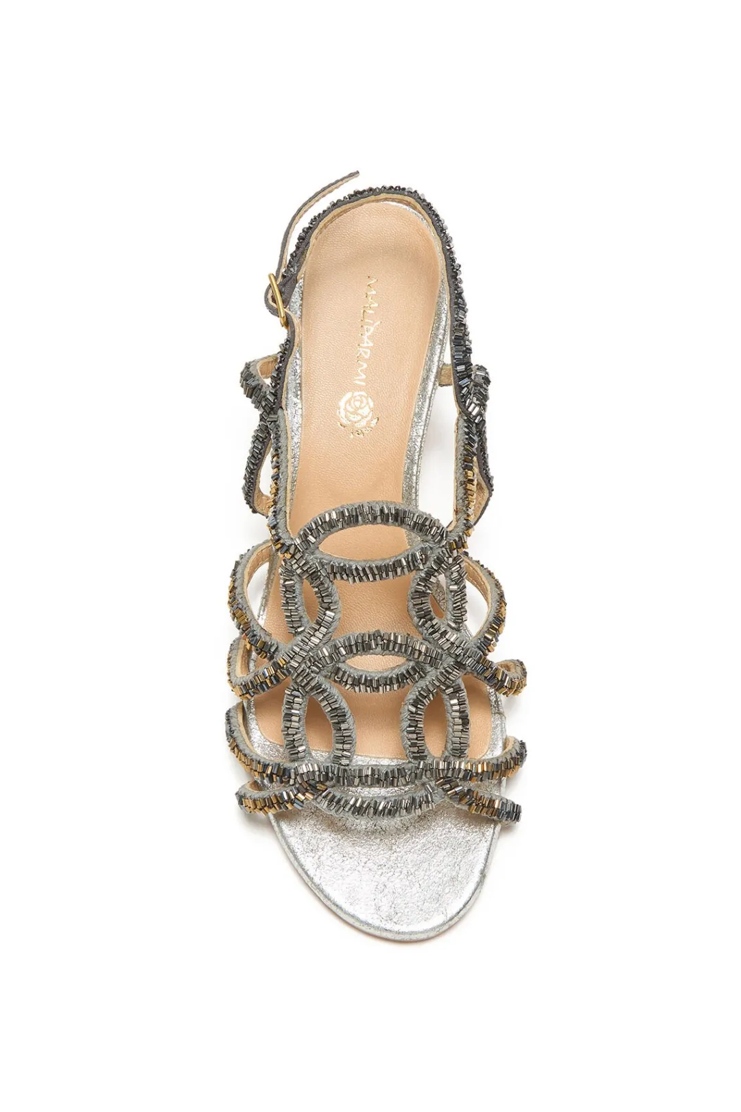 Fashion Maliparmi SANDALIAS CUT SHADED EMBROIDERY Plateado