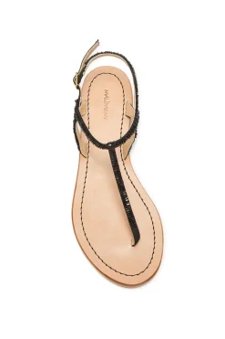 Outlet Maliparmi SANDALIAS CUTS & BEADS Negro