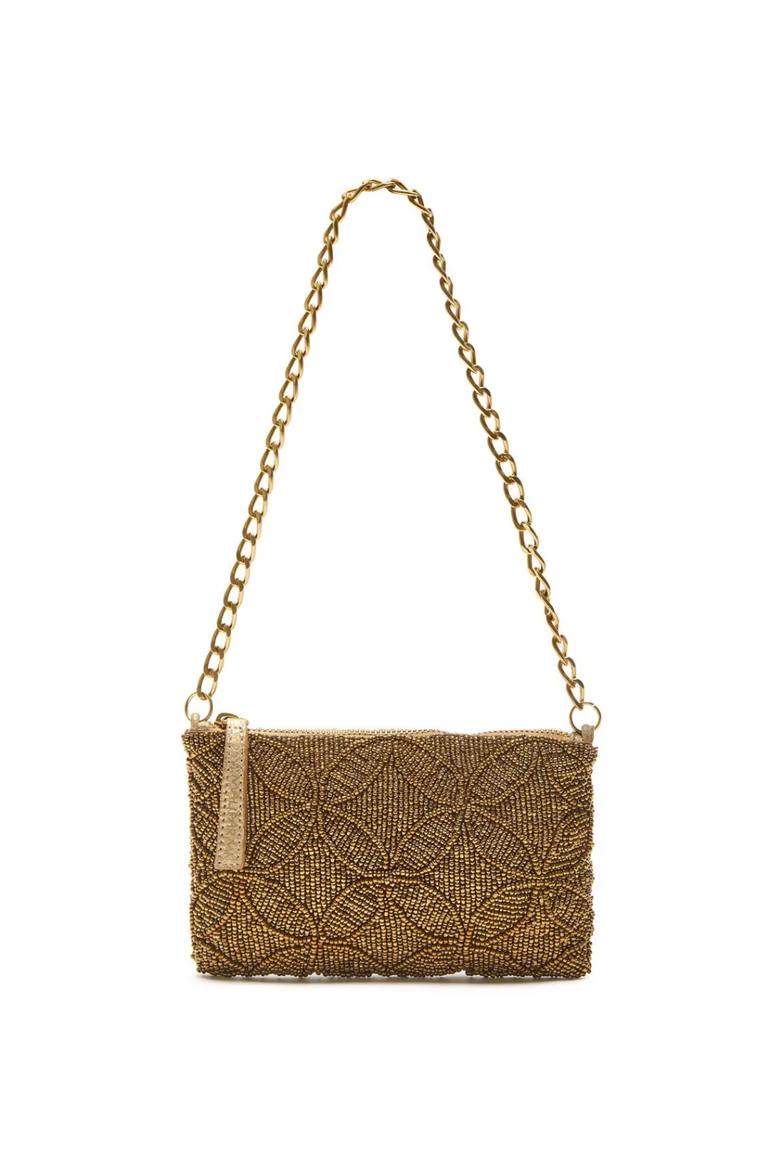 New Maliparmi SOBRE BANDOLERA LUCKY BEADS EMBROIDERY Oro