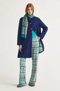 Online Maliparmi SOBRETODO MIMOSA NYLON Azul ultramar