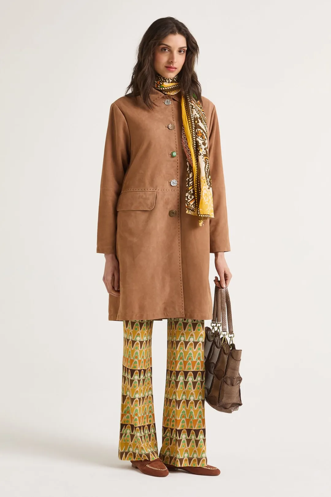Online Maliparmi SOBRETODO SOFT SUEDE Camello