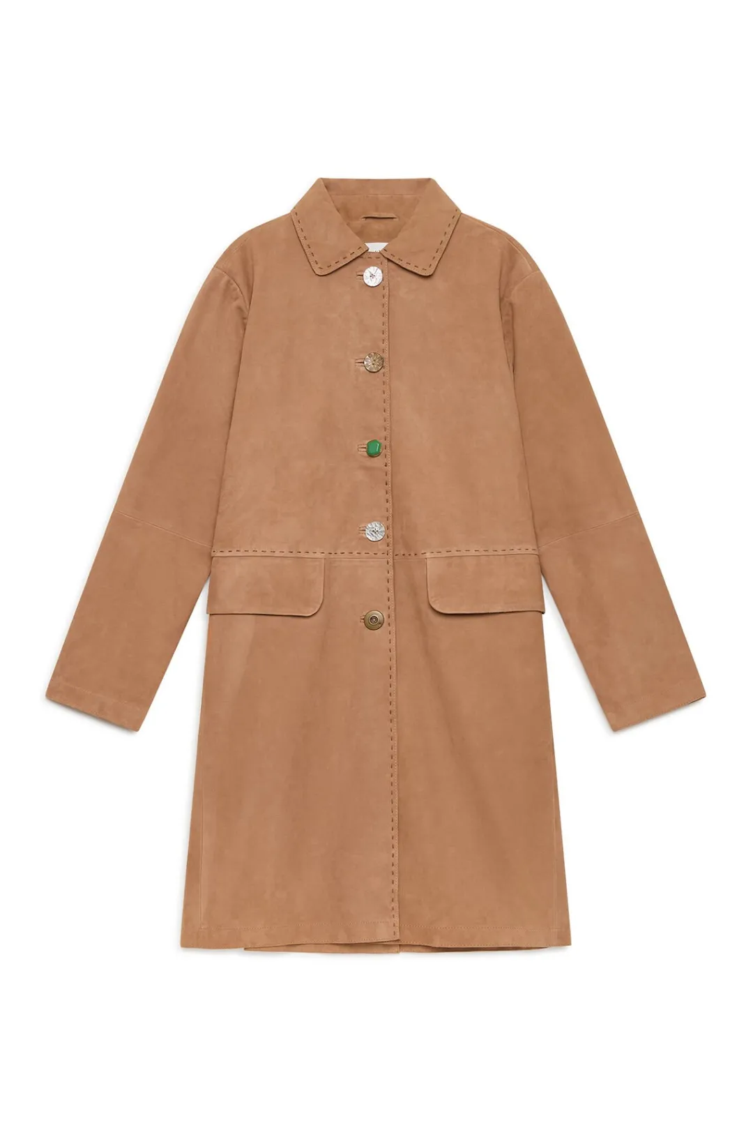 Online Maliparmi SOBRETODO SOFT SUEDE Camello