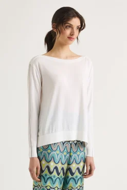 Fashion Maliparmi SUÉTER SMOOTH SPRING Blanco