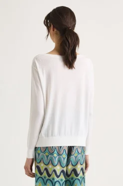 Fashion Maliparmi SUÉTER SMOOTH SPRING Blanco