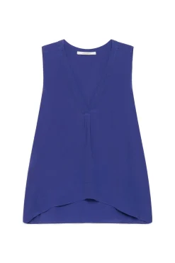 Best Maliparmi TOP FLUID CREPE Azul ultramar