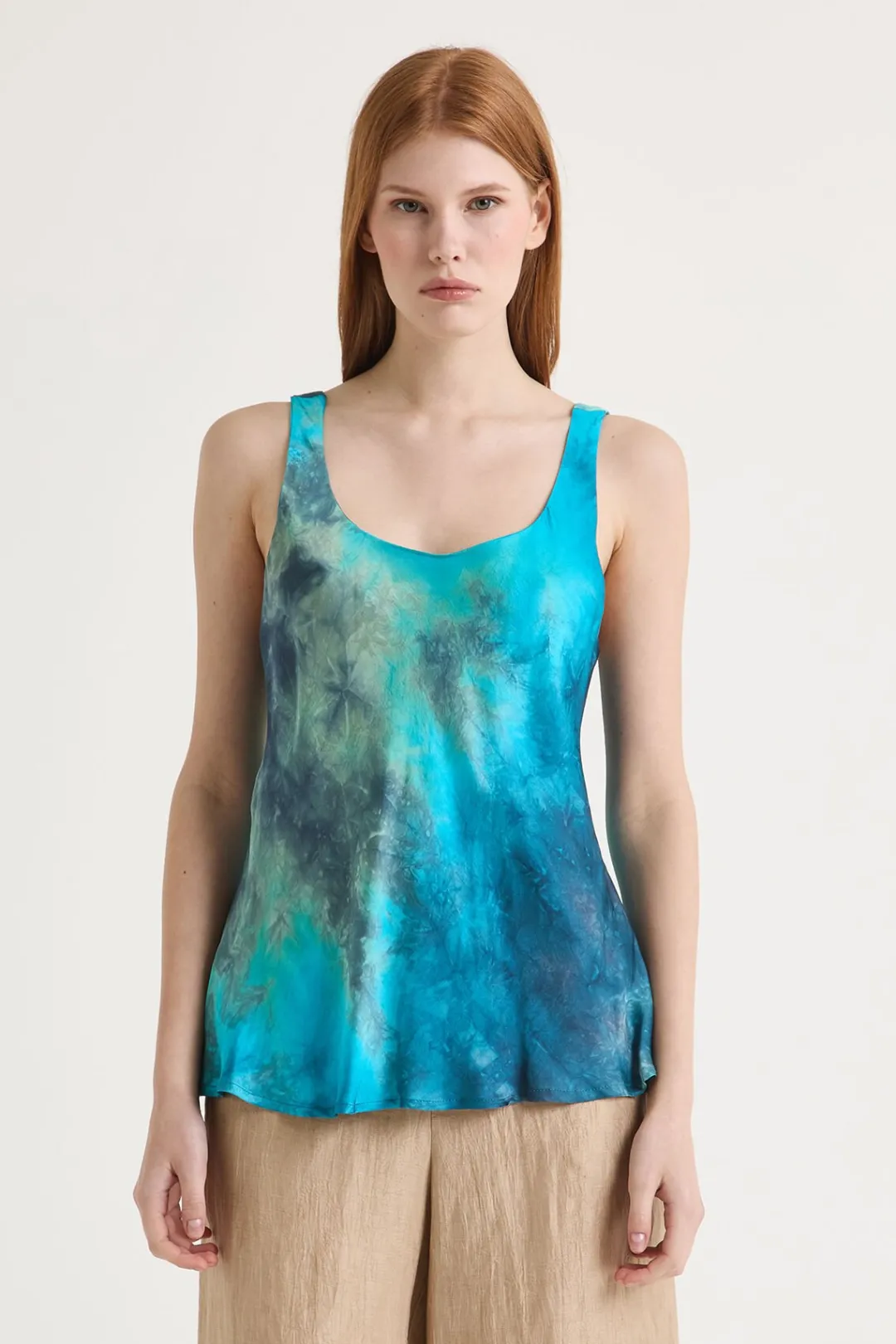New Maliparmi TOP PRECIOUS SHADOWS Azul claro