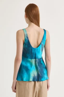 New Maliparmi TOP PRECIOUS SHADOWS Azul claro