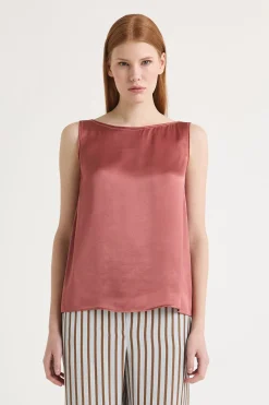 New Maliparmi TOP SHINY CADY Rojo Cedro