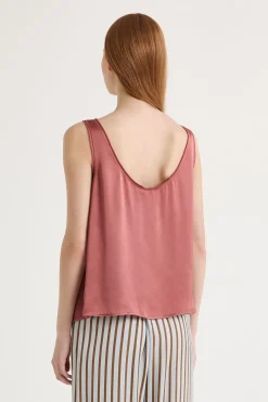 New Maliparmi TOP SHINY CADY Rojo Cedro