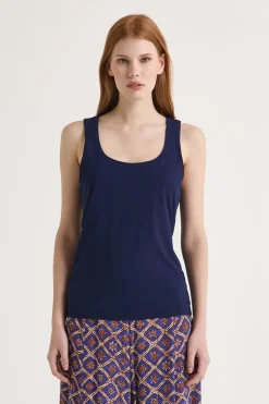 Outlet Maliparmi TOP SOFT JERSEY Azul noche