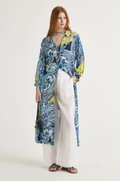 New Maliparmi VESTIDO ARABESQUE PRINT Azul