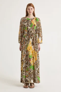 Fashion Maliparmi VESTIDO ARABESQUE PRINT Amarillo