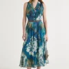 Outlet Maliparmi VESTIDO BLOOMING SHIBORI Azul