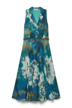 Outlet Maliparmi VESTIDO BLOOMING SHIBORI Azul