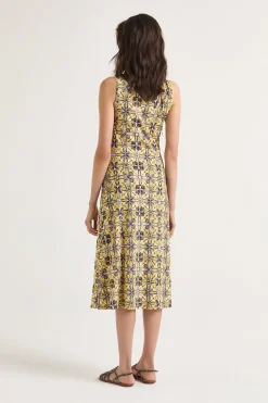Online Maliparmi VESTIDO CALEIDO FLOWER Gris