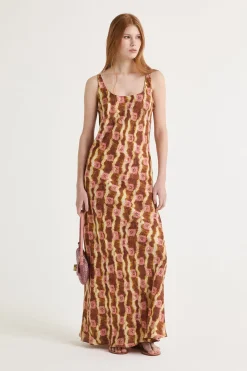 Hot Maliparmi VESTIDO COLLECTION PRINT Marrón