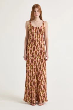 Hot Maliparmi VESTIDO COLLECTION PRINT Marrón