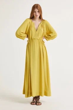 New Maliparmi VESTIDO FLUID CREPE Amarillo