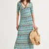 Online Maliparmi VESTIDO GEOMETRIC MIMOSA Azul