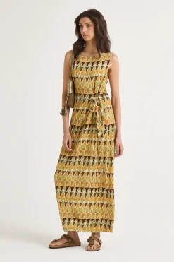 Sale Maliparmi VESTIDO GEOMETRIC MIMOSA Amarillo