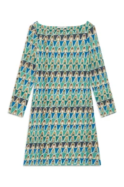 Discount Maliparmi VESTIDO GEOMETRIC MIMOSA Azul