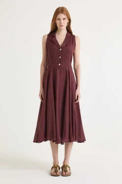Clearance Maliparmi VESTIDO LIGHT RAMIÉ Burdeos