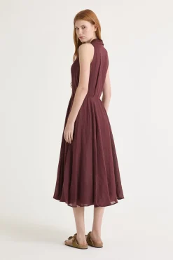 Clearance Maliparmi VESTIDO LIGHT RAMIÉ Burdeos