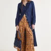 Fashion Maliparmi VESTIDO LINEN JACQUARD Azul ultramar