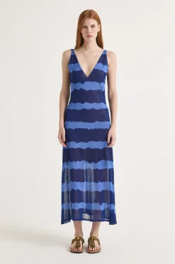 Sale Maliparmi VESTIDO LUREX PRINT Azul claro