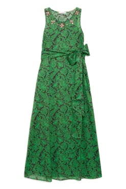 Online Maliparmi VESTIDO MAGICAL FLOWER Marrón