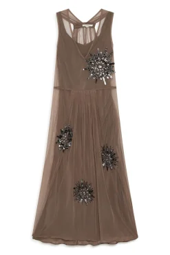 Hot Maliparmi VESTIDO PRECIOUS FLOWERS Gris