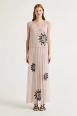 Fashion Maliparmi VESTIDO PRECIOUS FLOWERS Tapioca