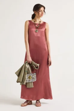 Clearance Maliparmi VESTIDO SHINY CADY Rojo Cedro