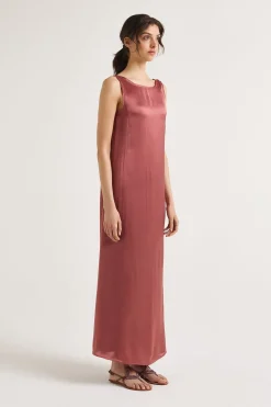 Clearance Maliparmi VESTIDO SHINY CADY Rojo Cedro