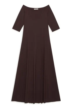 New Maliparmi VESTIDO SOFT JERSEY Marrón oscuro