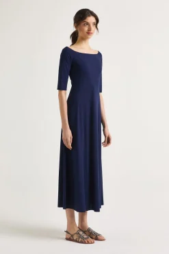 Sale Maliparmi VESTIDO SOFT JERSEY Azul noche